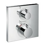 Термостат для душа на 2 потребителя Hansgrohe Ecostat Square 15714000 хром