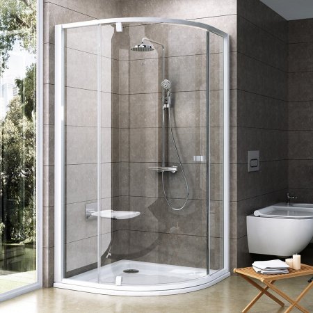 Душевой угол Ravak Pivot PSKK3 80x80x190 профиль белый, стекло прозрачное