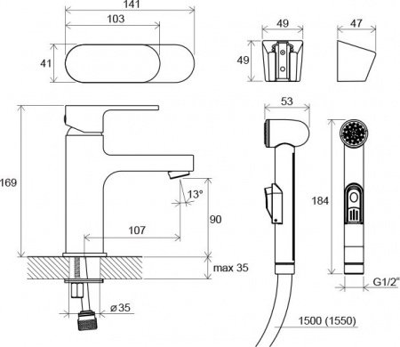 Смеситель для раковины Ravak Chrome X070092 хром