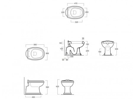 Унитаз Simas Arcade AR 801 Белый