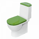 Унитаз Sanita Luxe Best Luxe SL DM Sea BSTSLCC09130522 Белый с бачком и зелёным сиденьем Микролифт