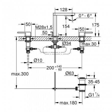 Смеситель для раковины Grohe Plus 20301003 хром
