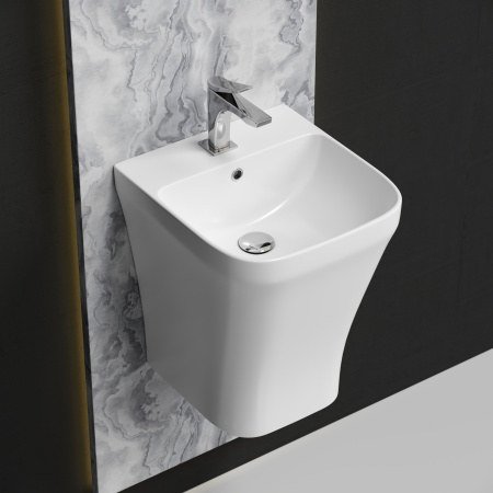 Раковина подвесная моноблок 36см Ceramica Nova Dion CN6067 белый