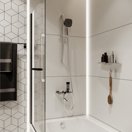 Смеситель для ванны с душем IDDIS Shelfy SHESBBTi02WA хром глянцевый