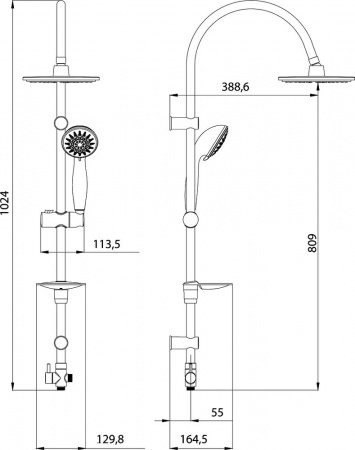 Душевая стойка Lemark LM8801С
