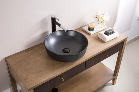 Раковина накладная BelBagno BB1315-H301 черный матовый