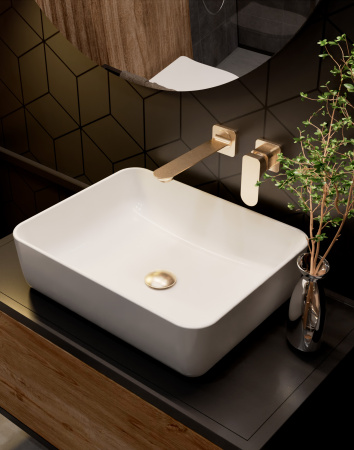 Смеситель для раковины AQUAme Monza AQM6315BG золото матовое