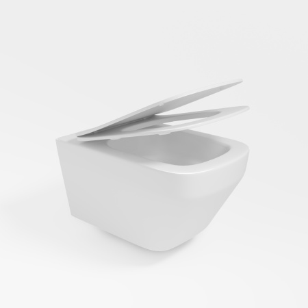 Унитаз подвесной безободковый Vincea Edge-M VT1-38T белый, с сиденьем микролифт