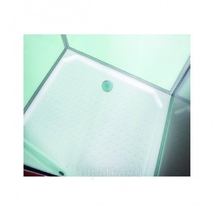 Душевая кабина Esbano LED ESKL108CKR 100x80x210см, профиль белый, стекло рифленое