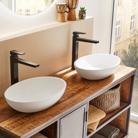 Смеситель для раковины-чаши Hansgrohe Metropol 32512670 черный матовый