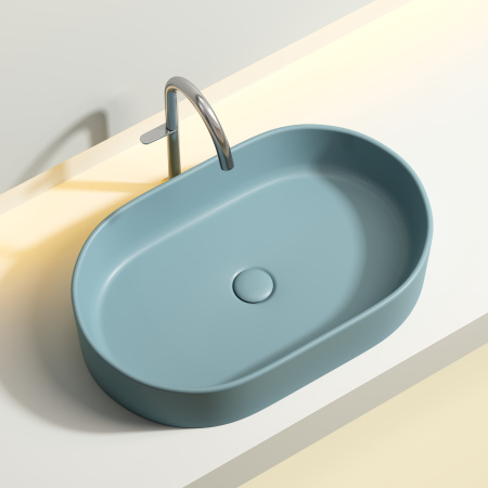 Раковина накладная 60см Ceramica Nova Element CN6048MLG зеленый матовый