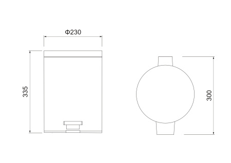 Мусорное ведро с педалью 8л Aquatek AQ4992MB черный матовый