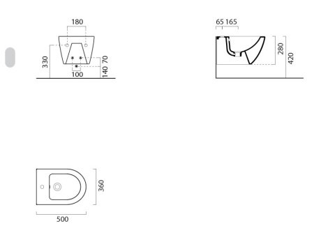 Биде подвесное GSI Pura 8864111 белый