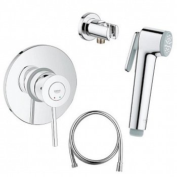 Гигиенический душ со смесителем Grohe BauClassic 124901 хром