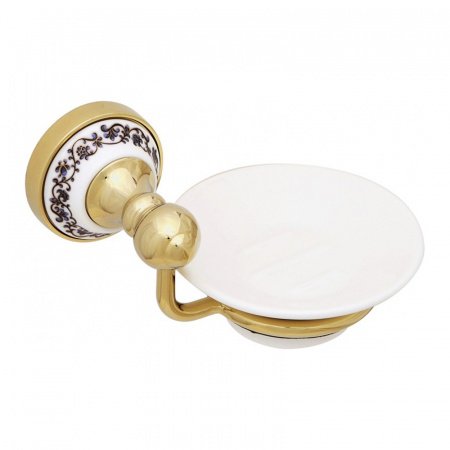 Мыльница Fixsen Bogema Gold FX-78508G Золото Белый