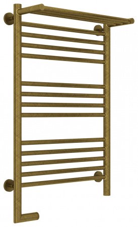 Полотенцесушитель электрический Сунержа Богема с полкой 2.0 80х50 состаренная бронза, подключение левое