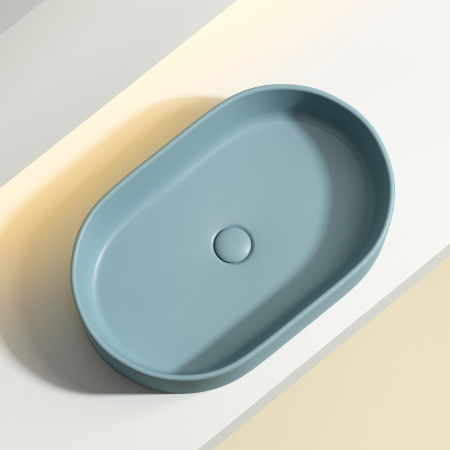 Раковина накладная 60см Ceramica Nova Element CN6048MLG зеленый матовый