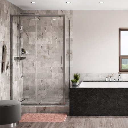 Душевой угол WasserKraft Main 41S16 110x100x200, профиль хром, стекло прозрачное