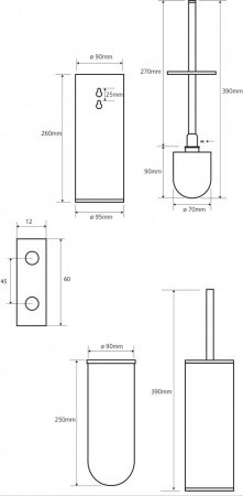 Ершик для унитаза Bemeta Omega 102313066 Хром