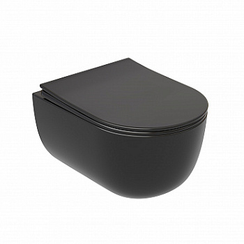 Унитаз подвесной безободковый Ceramica Nova Modena Rimless CN6063MB черный матовый