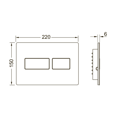 Кнопка смыва TECE Solid 9240434 сатин