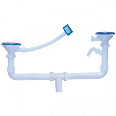 Выпуск для мойки Iddis 021UPS0i84 для двойной чаши хром