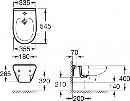 Биде подвесное Roca Victoria Laura 35530500S