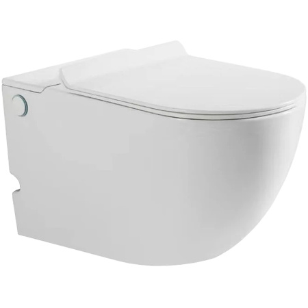 Унитаз подвесной с импульсным смывом SantiLine SL-5031 белый, с сиденьем микролифт (инсталляция в комплекте)