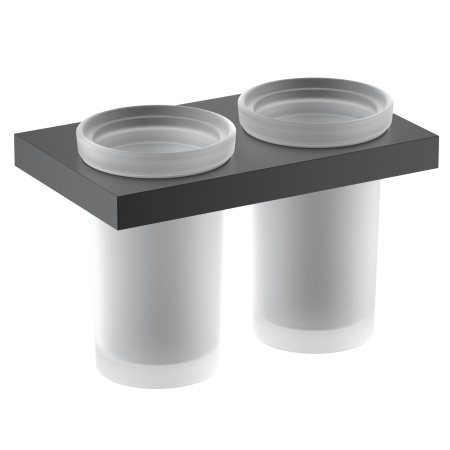 Стакан для ванной двойной Timo Petruma 15234/03 черный матовый