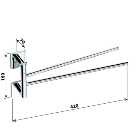 Держатель для полотенец Bemeta Beta 132204102 Хром