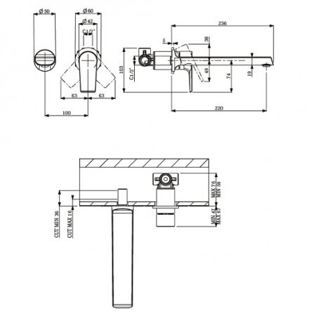 Смеситель для раковины Villeroy & Boch Liberty TVW10700800161 хром