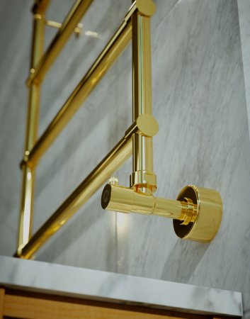 Полотенцесушитель водяной Margaroli Sole 4424704GON 72х53 золото