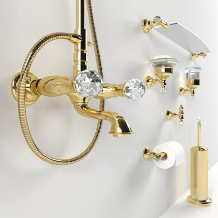 Держатель туалетной бумаги Webert Karenina KA500801 Хром кристалл Swarovski