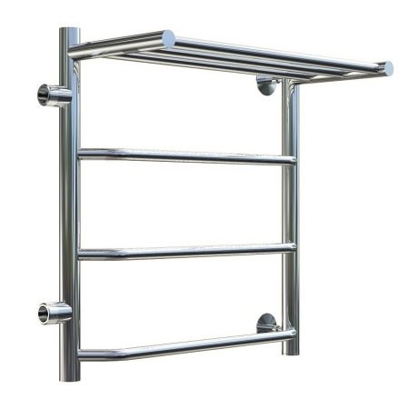 Полотенцесушитель водяной Тругор Браво серия 1 60х50 хром, с полкой, подключение левое