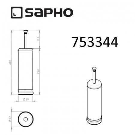 Ершик Sapho DIAMOND 753344 бронза