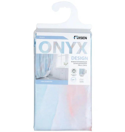 Штора для ванной Fixsen Onyx, FX-2516