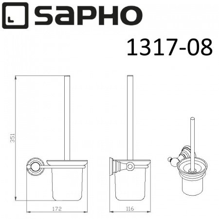 Ершик Sapho DIAMOND 1317-08 хром