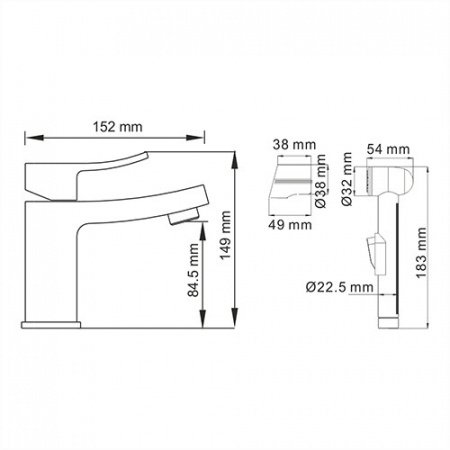 Смеситель для раковины WasserKraft Aller 1068 хром