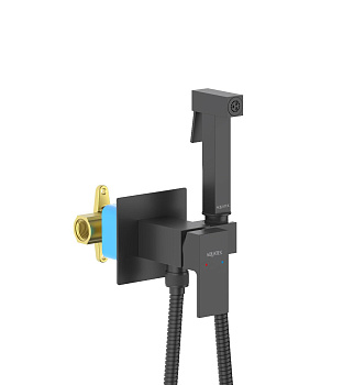 Гигиенический душ со смесителем Aquatek Либра AQ1022MB черный матовый