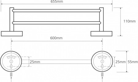 Полотенцедержатель Bemeta Omega 104104052 Хром