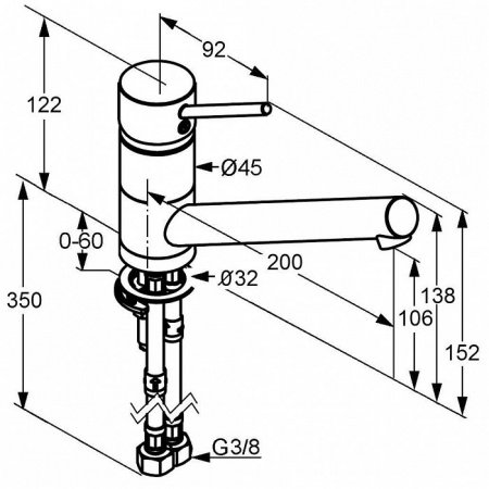 Смеситель для кухни Kludi Scope XL 339330575 хром