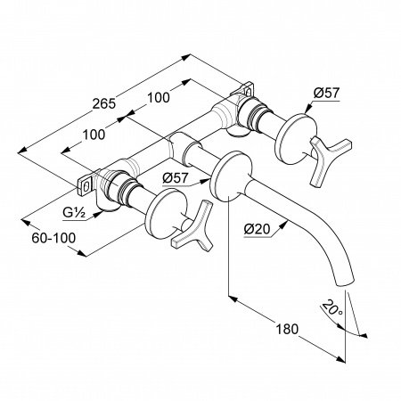 Смеситель для раковины Kludi Nova Fonte 201440539 хром