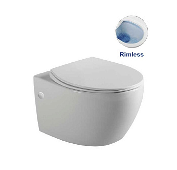 Унитаз подвесной безободковый Vincea INTERO VT1-21 белый, с сиденьем микролифт