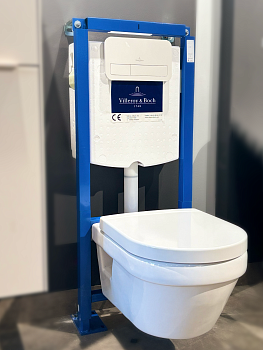 Комплект (инсталляция + унитаз + сиденье микролифт + панель смыва белая) Villeroy & Boch Architectura 568CDR01