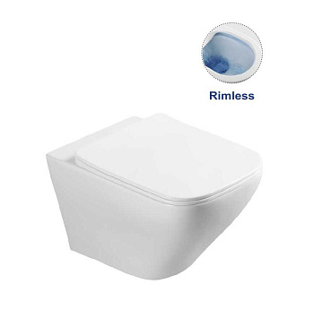 Унитаз подвесной безободковый Vincea NEO VT1-22 белый, с сиденьем микролифт