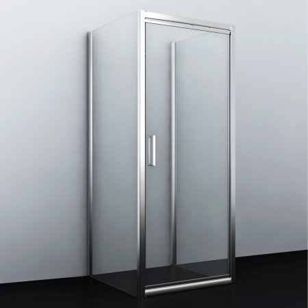 Душевой угол WasserKraft Salm 27I42 100x100x200, профиль хром, стекло прозрачное