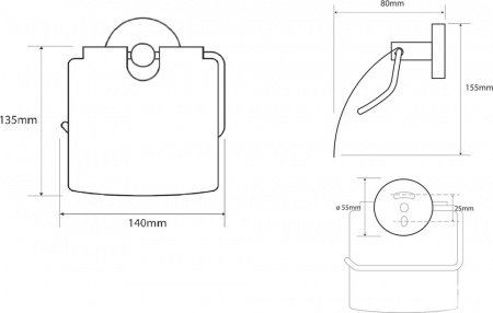 Держатель для туалетной бумаги Bemeta Omega 104112012 Глянец