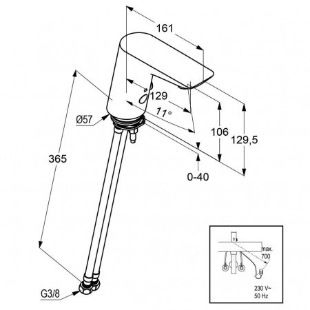Смеситель для раковины Kludi Balance E 5220091 хром/белый