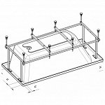 Монтажный набор для ванны Roca Easy 170x70