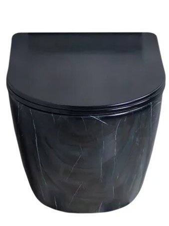 Унитаз подвесной безободковый GID Bs2198, под черный мрамор